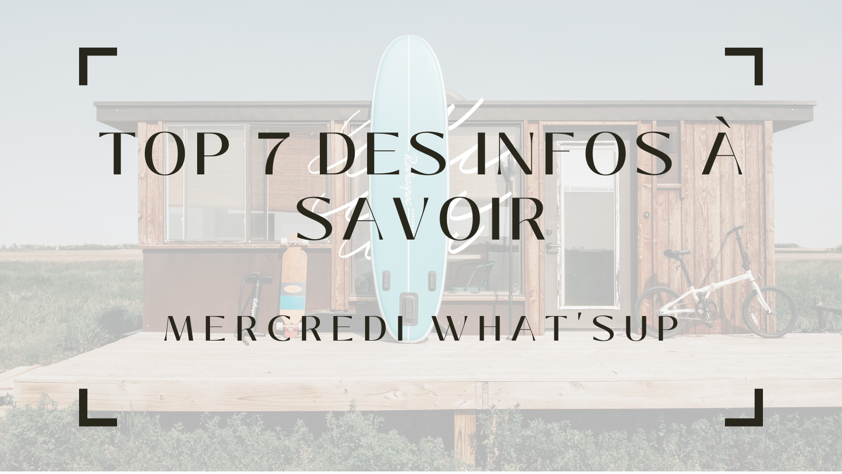 TOP 7 des infos à savoir (Mercredi What'SUP) - {{ SUP Montreal }}