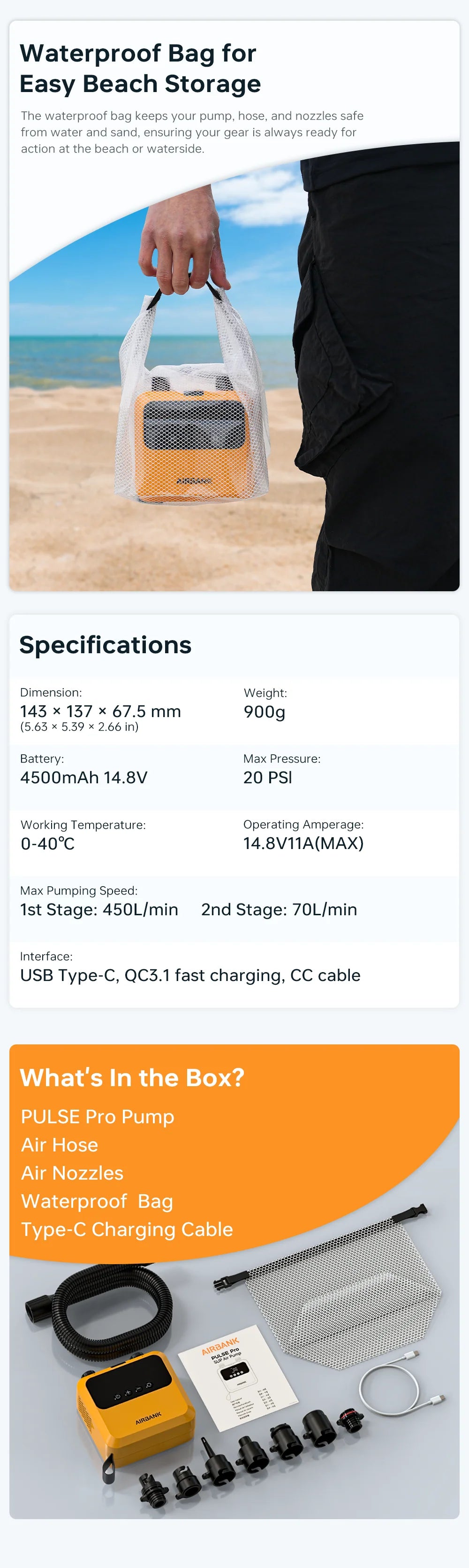 AIRBANK - Pulse Pro battery-powered electric pump