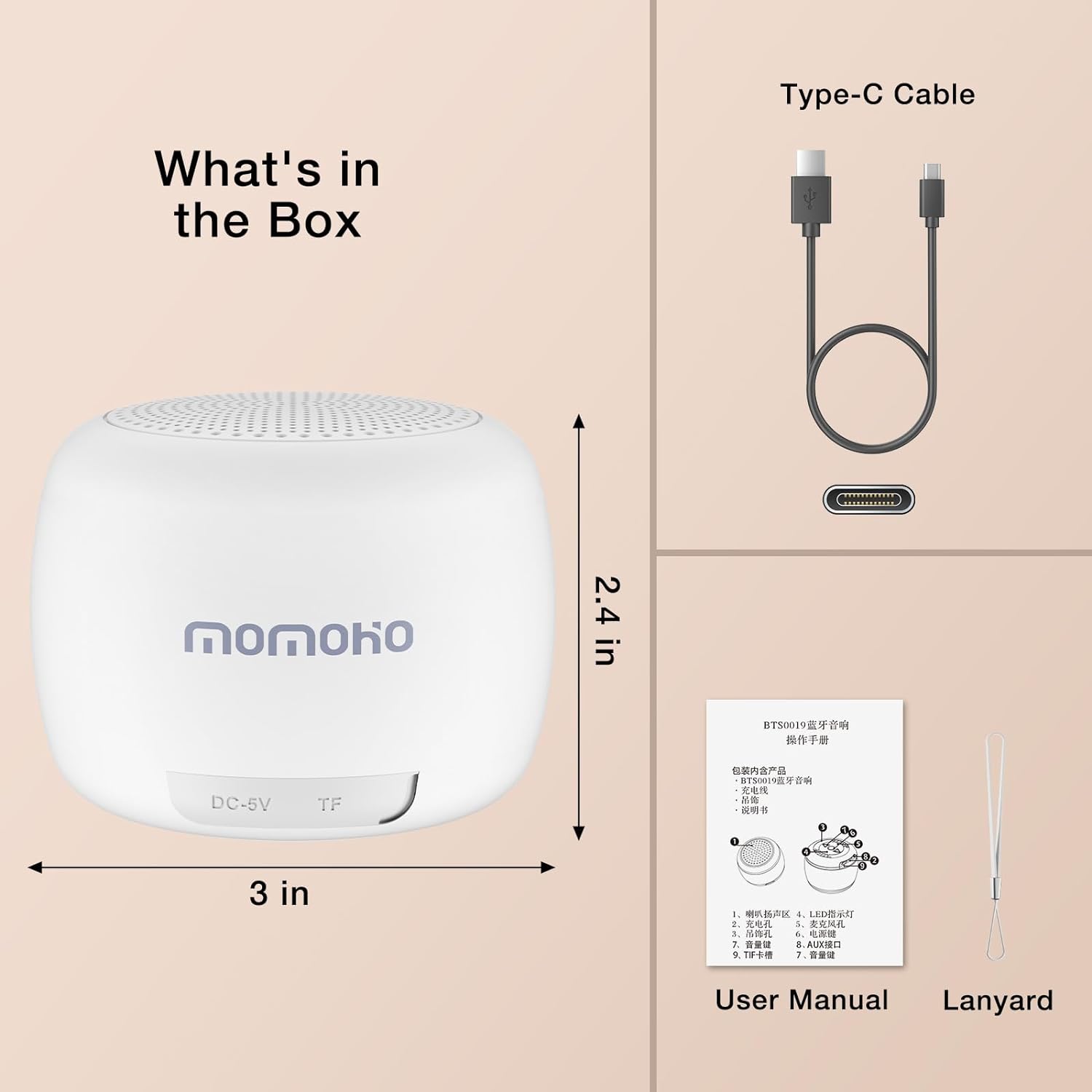 Haut-parleur Bluetooth résistant aux éclaboussures