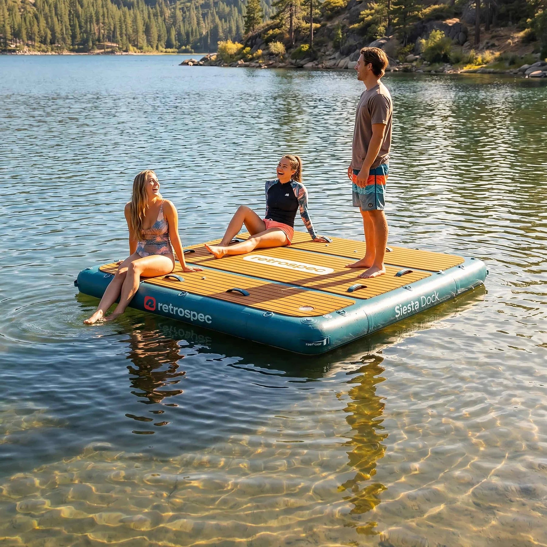 RETROSPEC - Plateforme gonflable 7' x 7' Siesta Dock