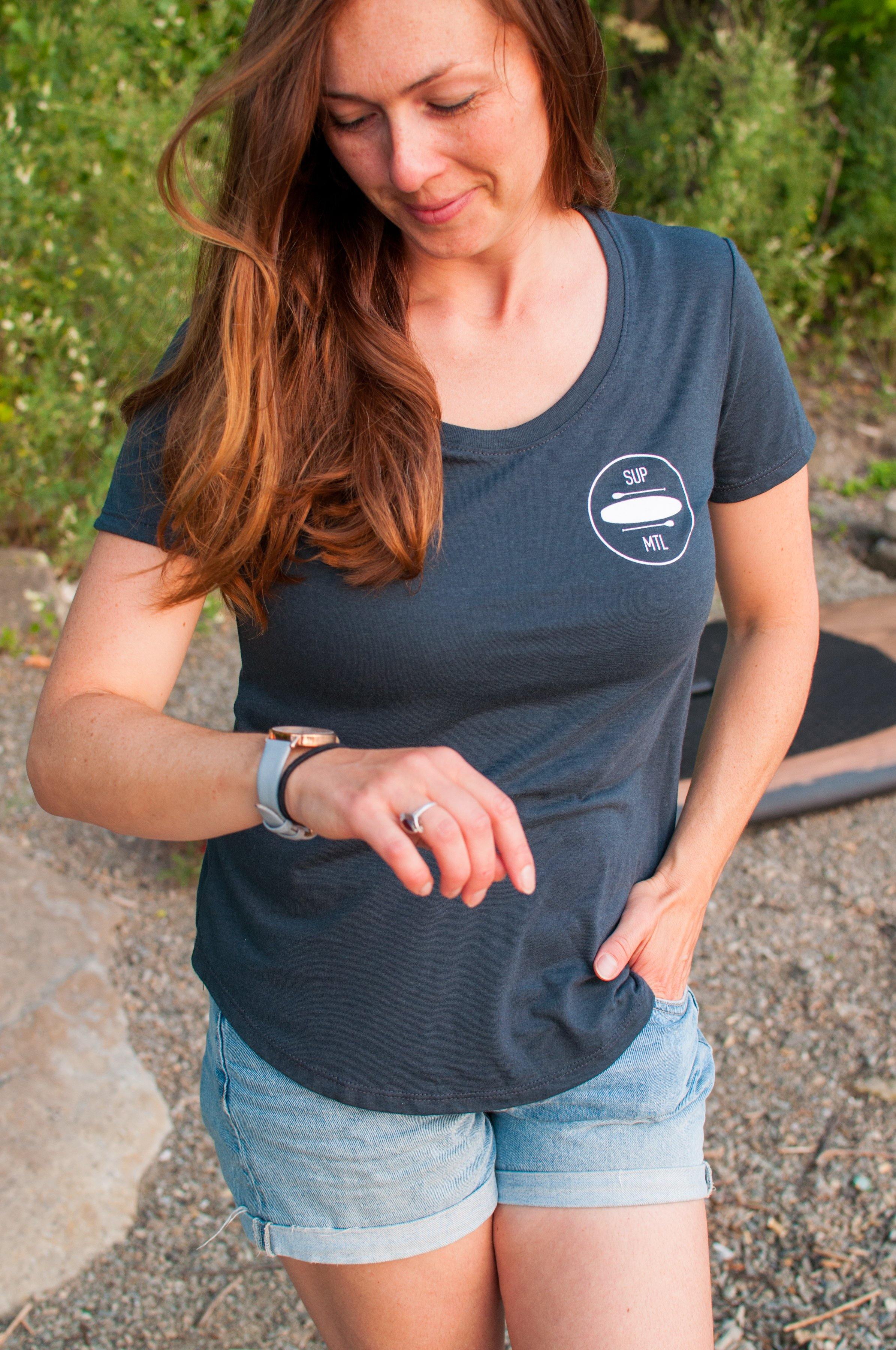 T-Shirt bamboo SUP MTL fait au Canada - Femme - Petit défaut d'impression - {{ SUP Montreal }}