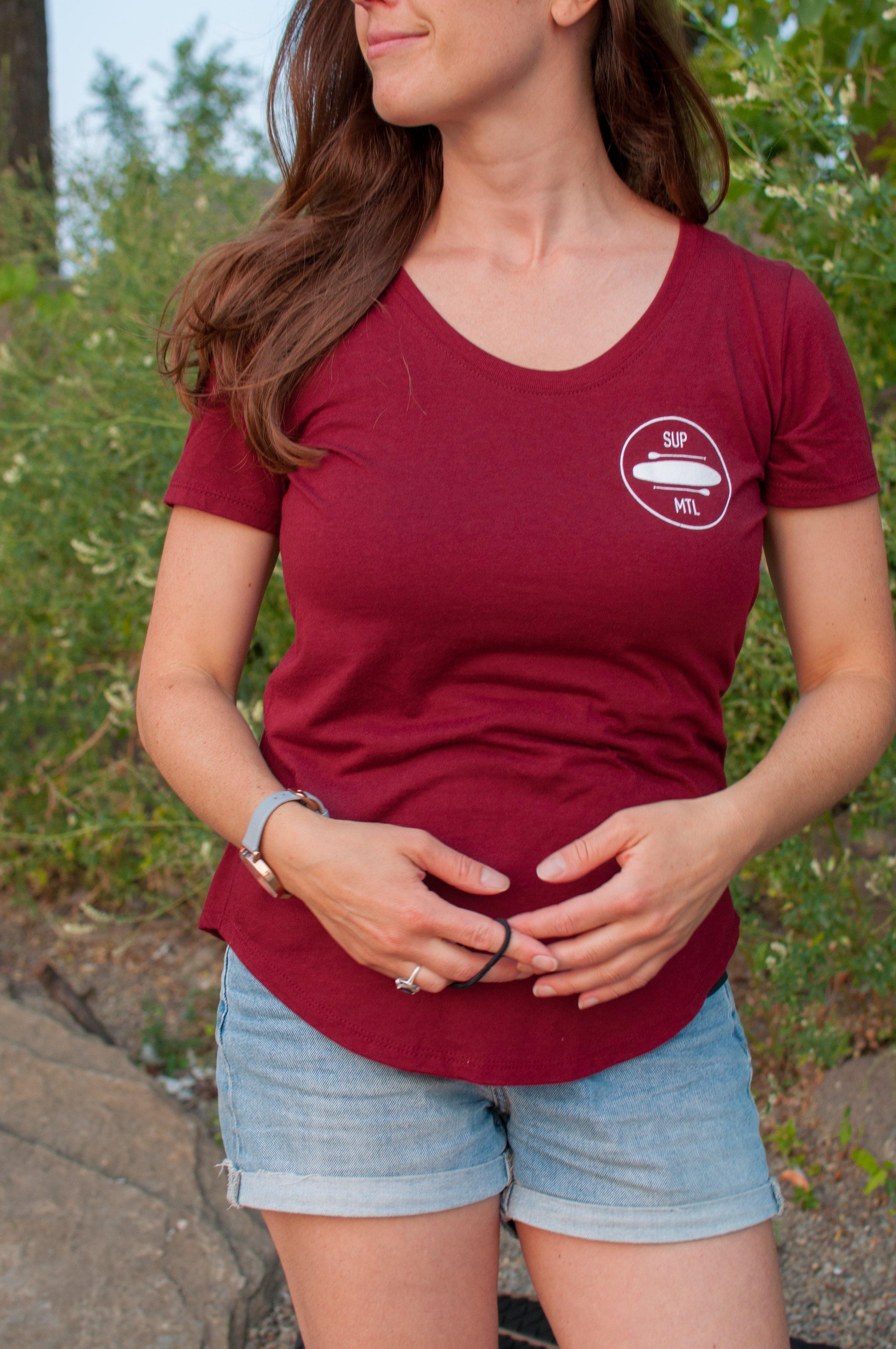 T-Shirt bamboo SUP MTL fait au Canada - Femme - Petit défaut d'impression - {{ SUP Montreal }}