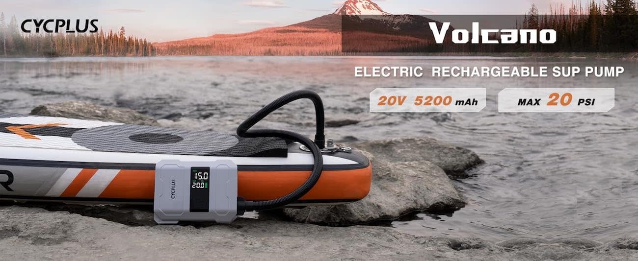 CYCPLUS - Volcano battery-powered electric pump - 20 psi